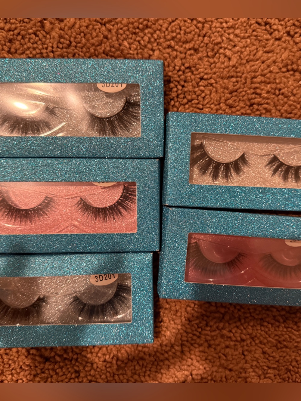 Blue Glitter False Eyelashes - Dramatic Volume Lashes